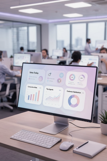 Sales analytics dashboard showing conversion metrics